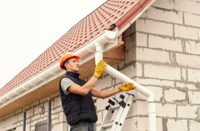 Pose et remplacement de gouttières à Teneur